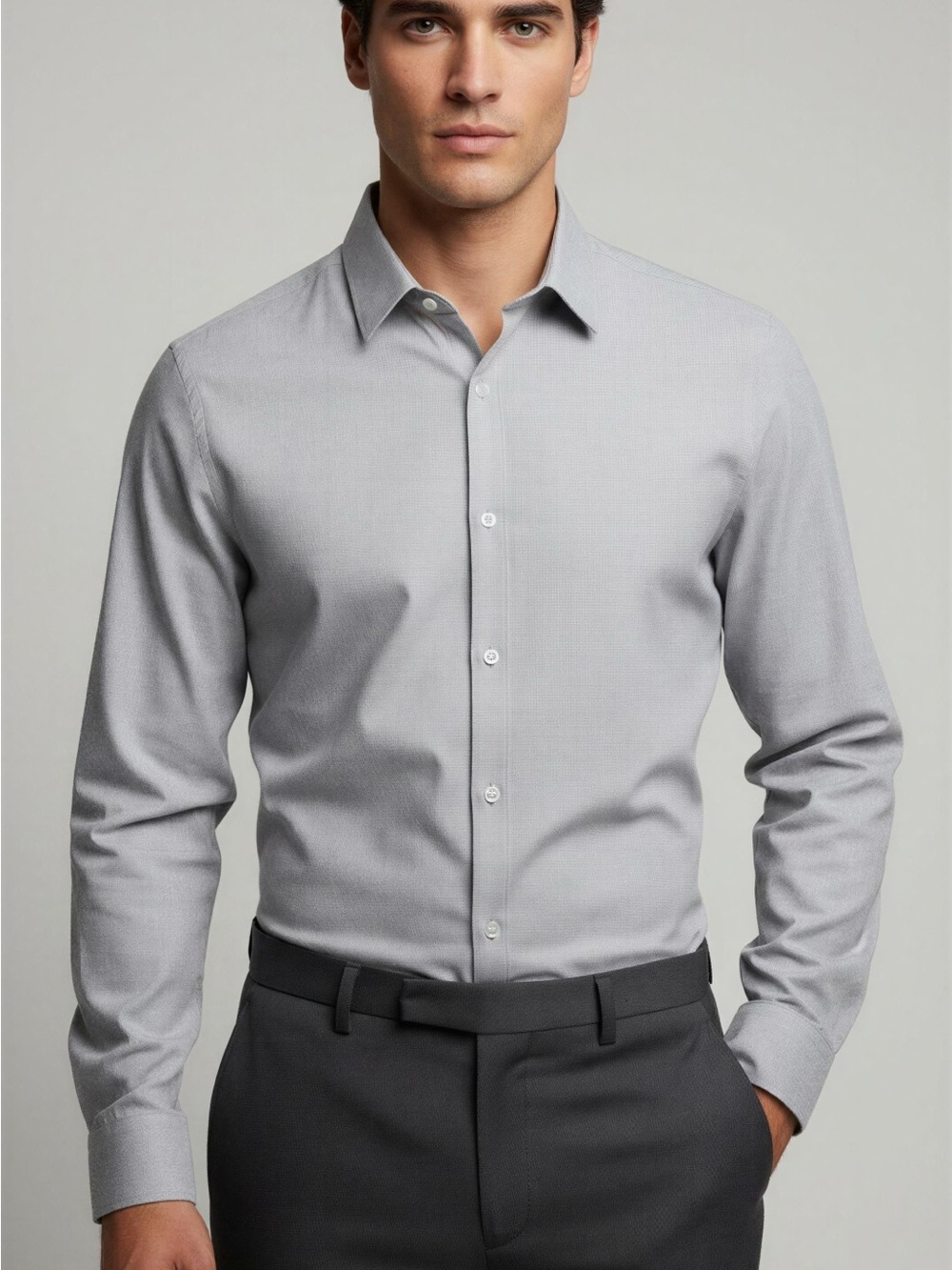 Jos. A. Bank Men's Light Gray Dress Shirt